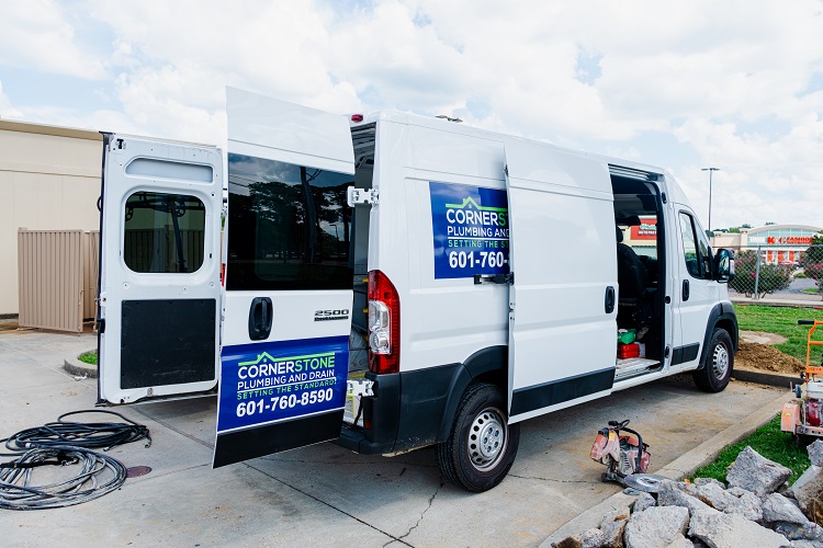 Cornerstone Plumbing and Drain arrives in a stocked van ready to address your specific needs.